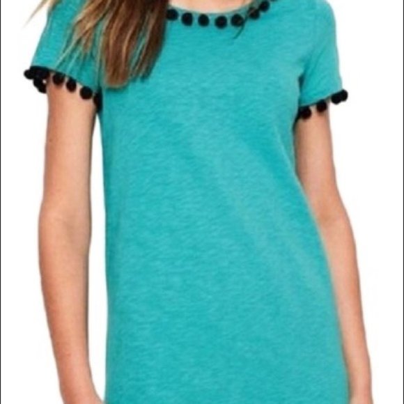 Boden Bridget Blue Pom Pom Jersey Boho Dress - Picture 4 of 8